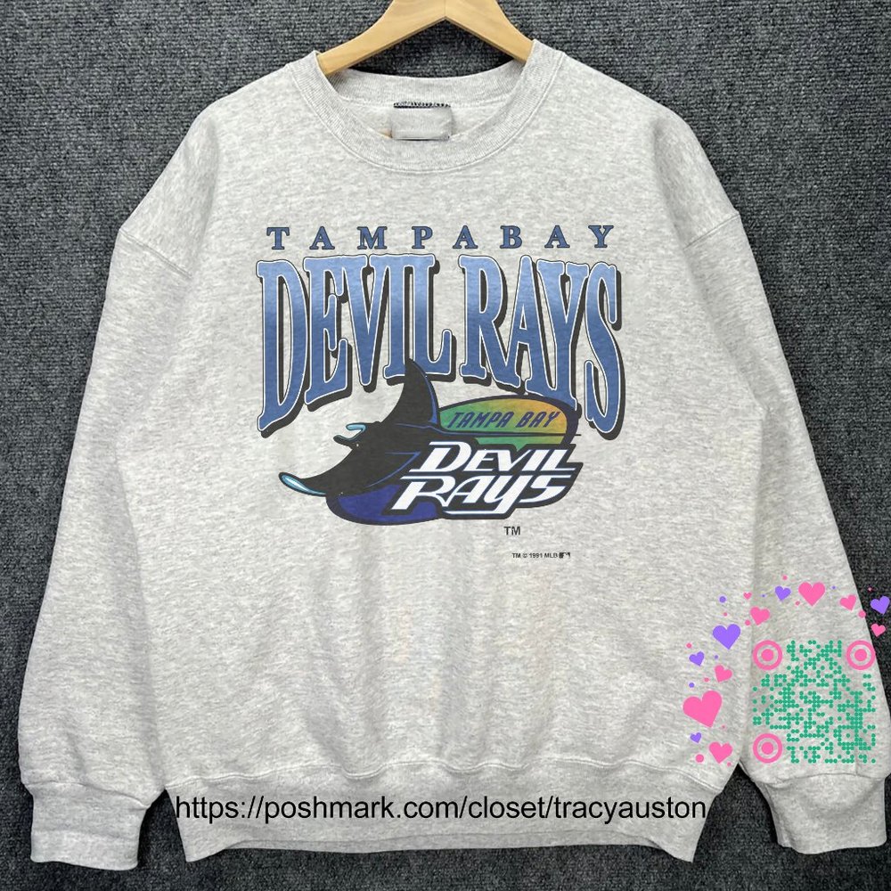 Vintage Tampa Bay Devil Rays Baseball Sweatshirt MLB Tampa Bay Rays Shirt tee